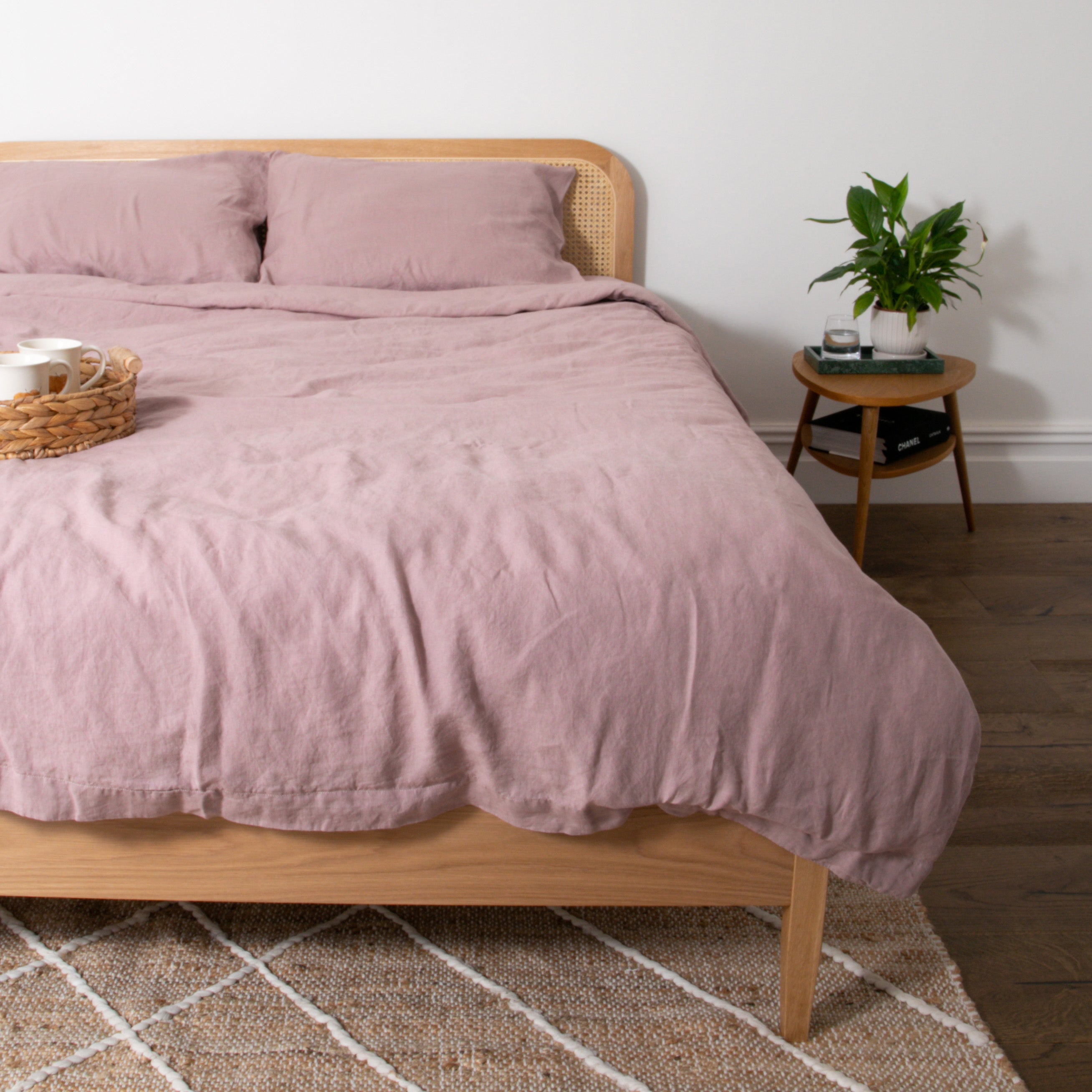 Blush Pink 100% Linen Duvet Cover